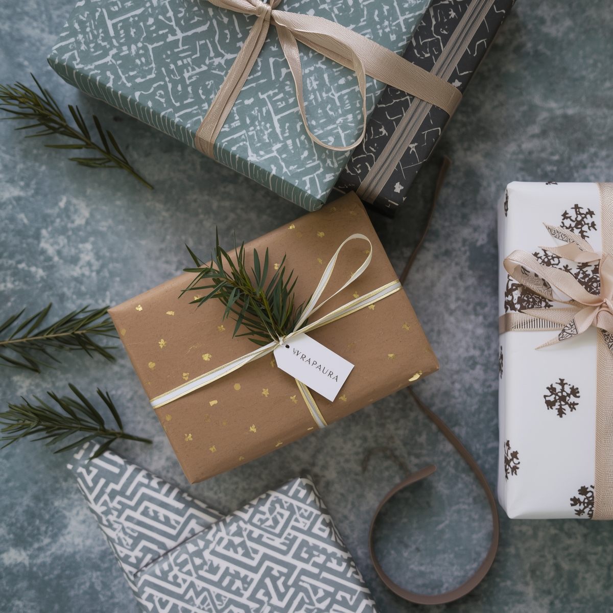 Festive Seasonal gift wrapping style by Artisanartcreati